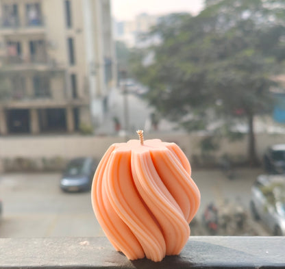 Wave Twisted Spiral Candle | Handmade Soy Wax Decorative Candle