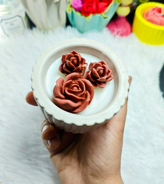 Minimal Concrete Jar Candle | Handmade Soy Wax Candle