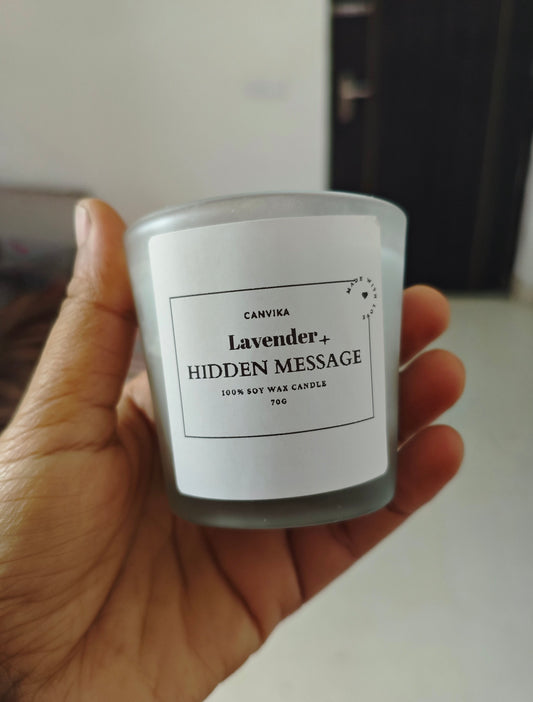 Secret Message Glass Jar Soy Candle