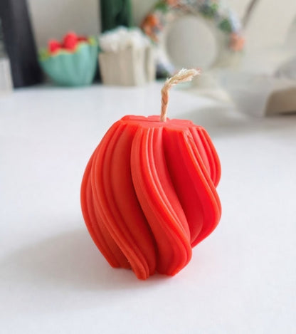 Wave Twisted Spiral Candle | Handmade Soy Wax Decorative Candle