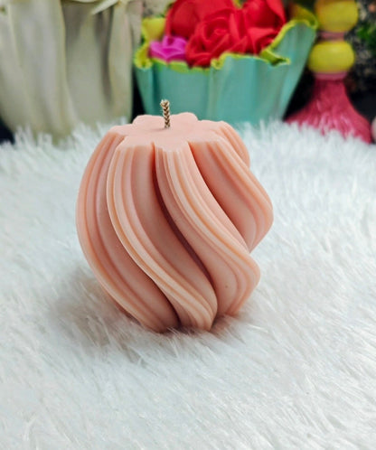 Wave Twisted Spiral Candle | Handmade Soy Wax Decorative Candle