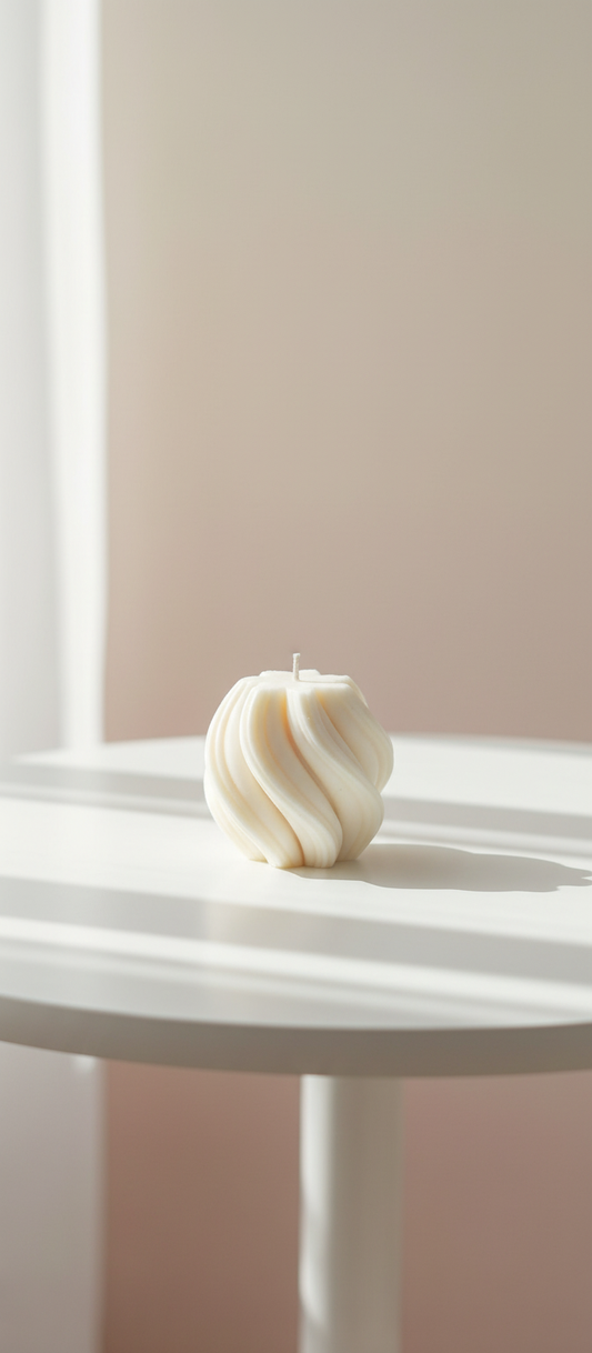 Wave Twisted Spiral Candle | Handmade Soy Wax Decorative Candle