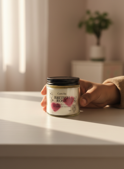 Romantic Heart Jar Candle | Soy Wax Gift Candle for Special Occasions