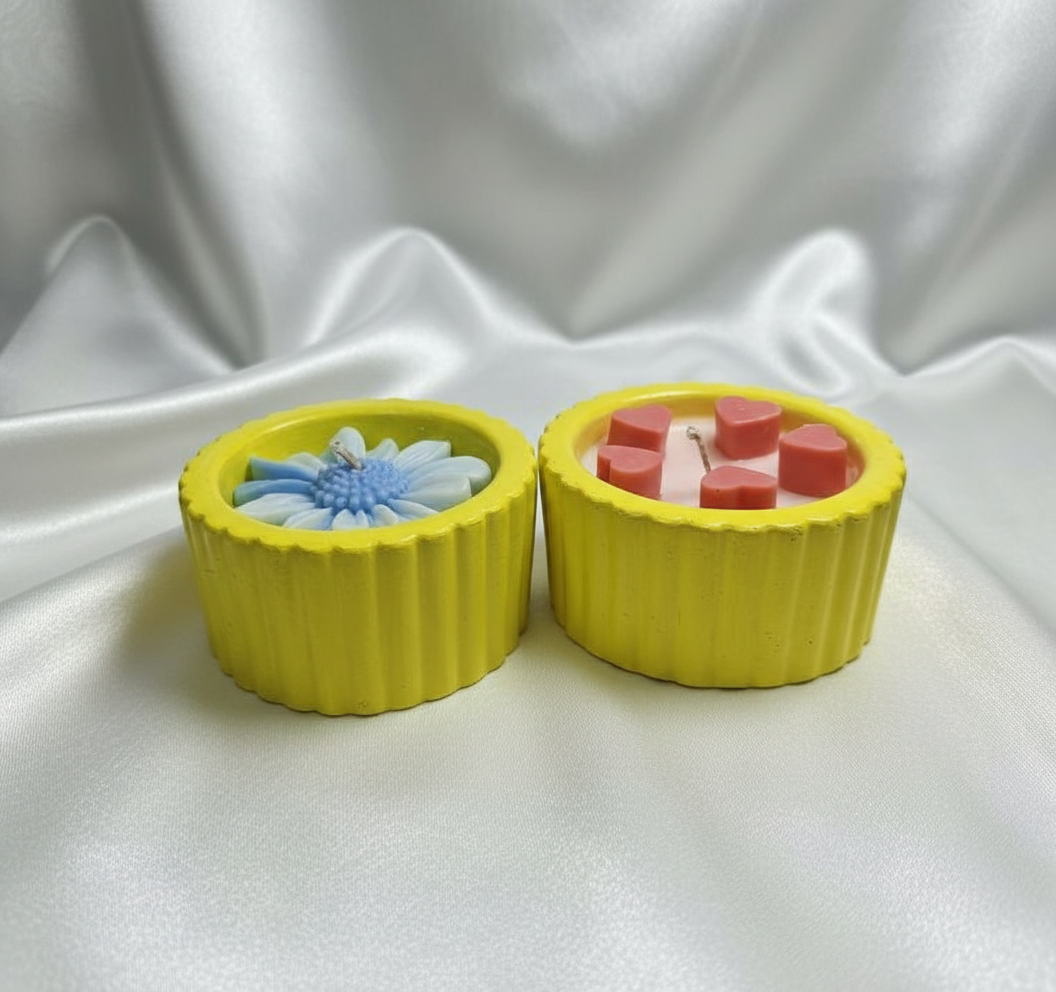 Minimal Concrete Jar Candle | Handmade Soy Wax Candle